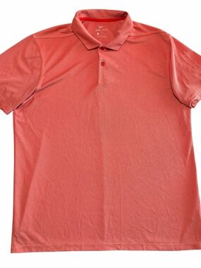 Nike‎ golf Polo coral Drifit athletic sport short sleeve large 90s y2k embroider